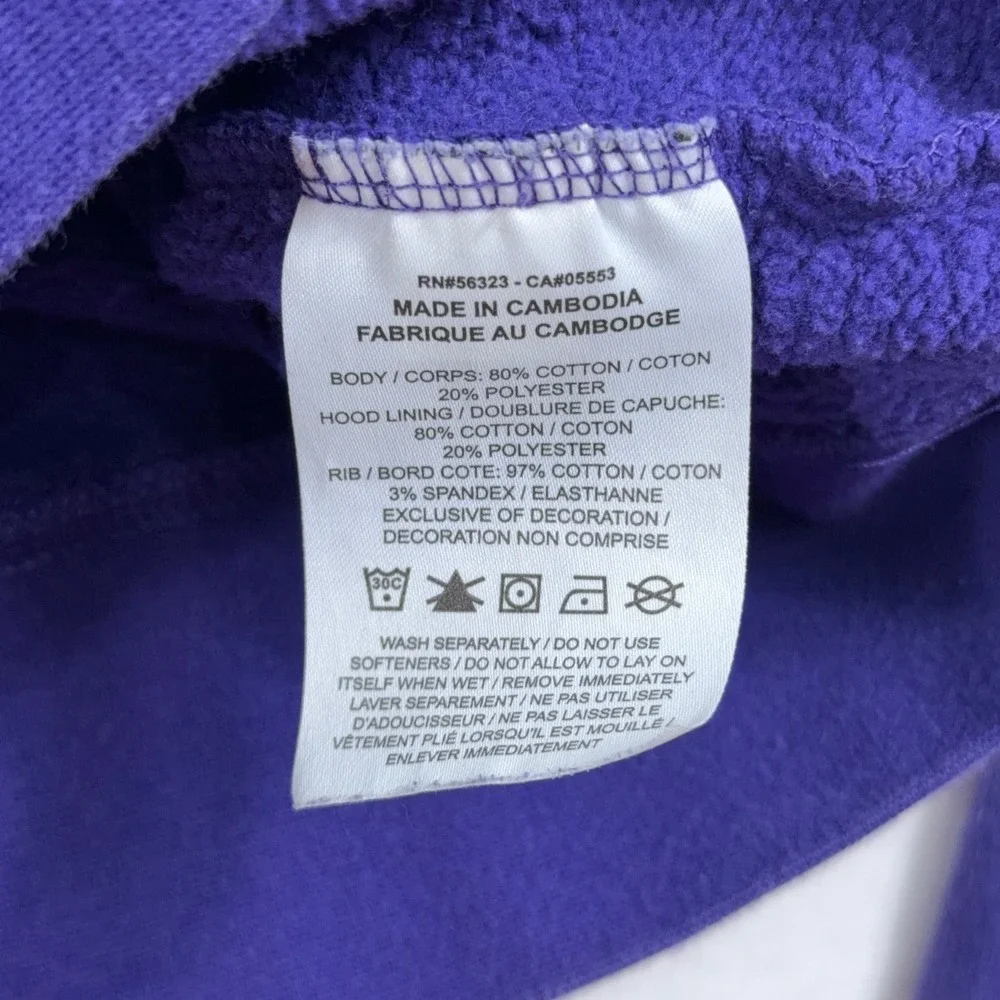 Jordan‎ Hoodie Jumpman Air Colorblock Fleece Size Small Purple Black Neon